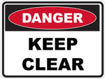 Danger Keep Clear Sticker