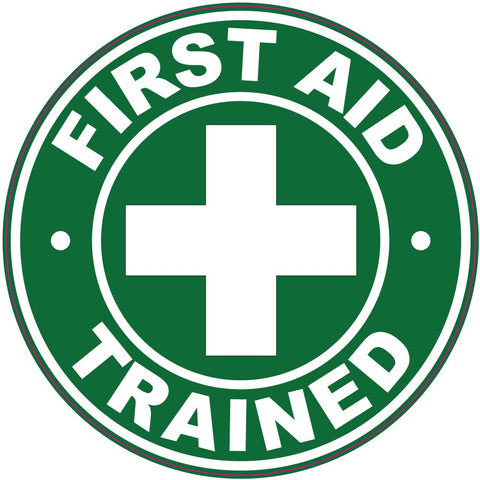 First Aid Trained Hard Hat Sticker