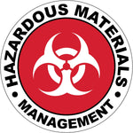 Hazardous Materials Management Hard Hat Sticker