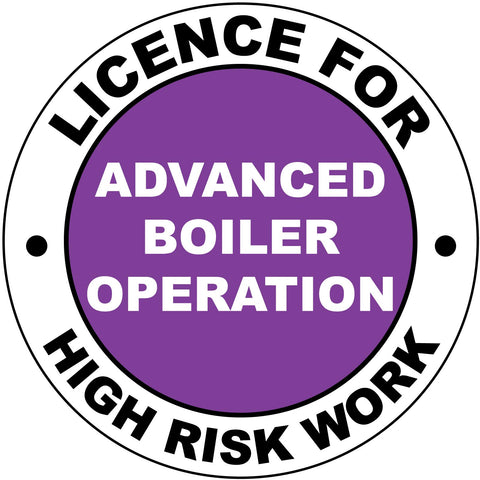 Licence For Advanced Boiler Operation Hard Hat Sticker