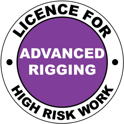 Licence For Advanced Rigging Hard Hat Sticker