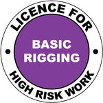 Licence For Basic Rigging Hard Hat Sticker