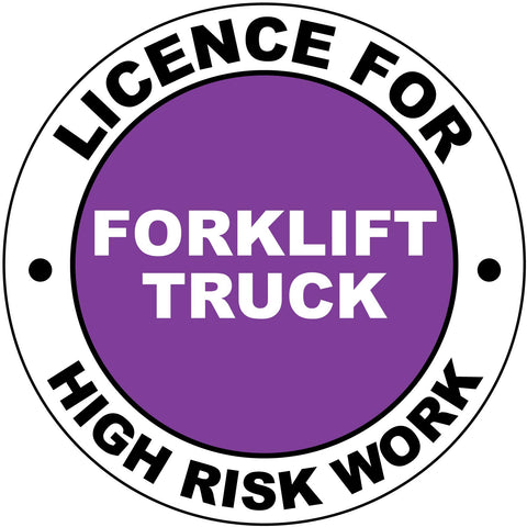 Licence For Forklift Truck Hard Hat Sticker