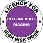 Licence For Intermediate Rigging Hard Hat Sticker
