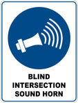 Mandatory Blind Intersection Sound Horn Sticker