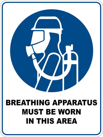 Mandatory Breathing Apparatus Must Be Worn In This Area Sticker