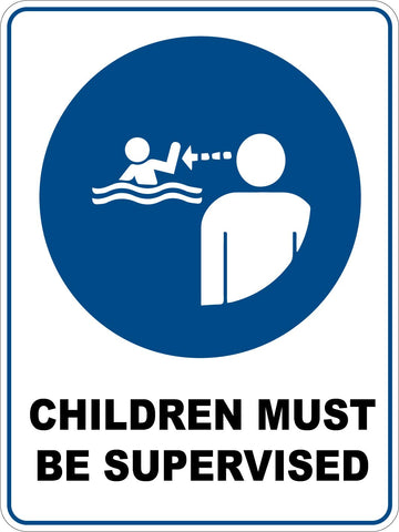 Mandatory Children Must Be Supervised Sticker