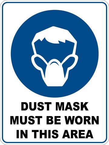 Mandatory Dust Mask Must Be Worn In This Area Sticker