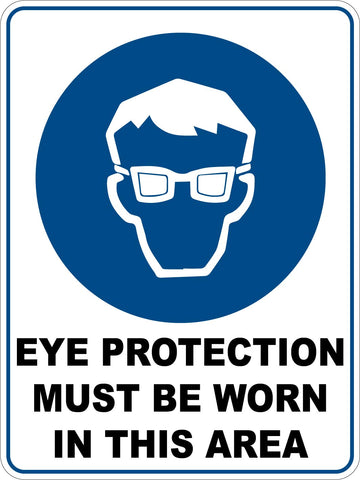 Mandatory Eye Protection Must Be Worn In This Area Sticker