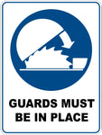 Mandatory Guards Must Be In Place Sticker