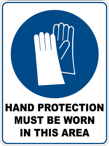 Mandatory Hand Protection Must Be Worn In This Area Sticker