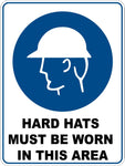 Mandatory Hard Hats  Must Be Worn In This Are Sticker