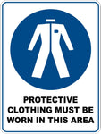 Mandatory Protective Clothing Must Be Worn In This Area Sticker