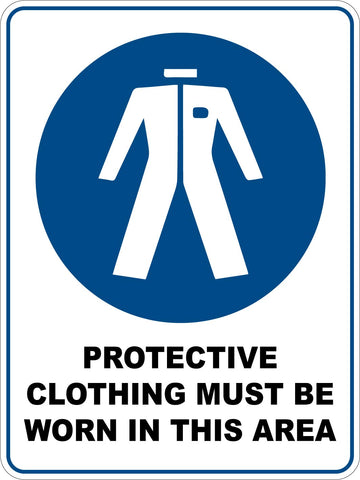 Mandatory Protective Clothing Must Be Worn In This Area Sticker